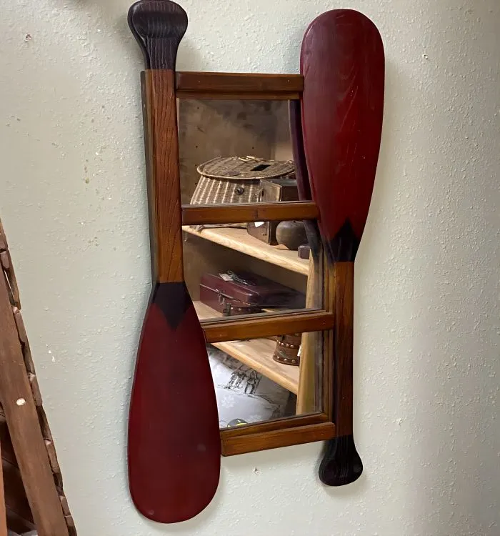 Canoe Paddle Three Panels Mirror